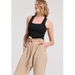 Γυναικείο Casual παντελόνι με διπλή πιέτα στη μέση FBL009-118-02-SANDSTONE FUNKY BUDDHA - Image 2