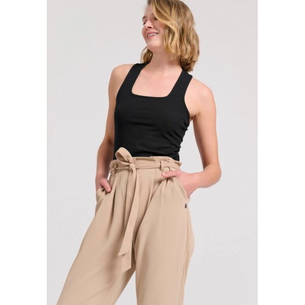 FBL009-118-02_SANDSTONE_2 Γυναικείο Casual παντελόνι με διπλή πιέτα στη μέση FBL009-118-02-SANDSTONE FUNKY BUDDHA - Image 2