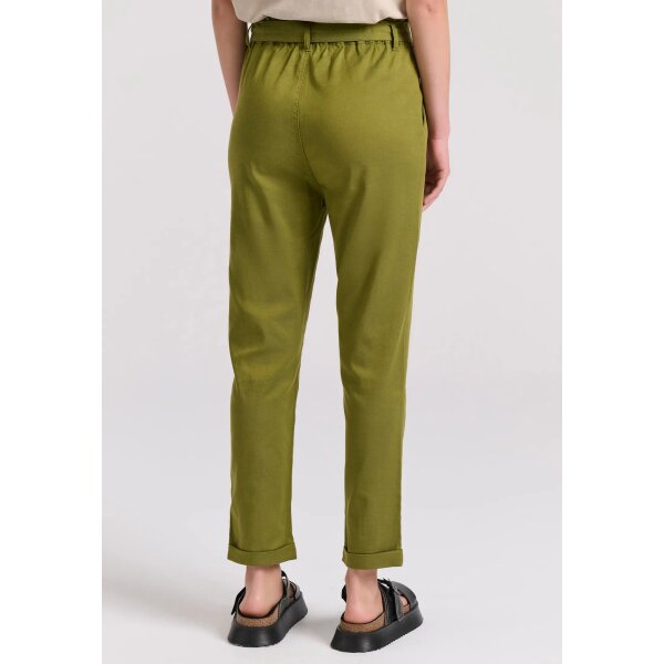 FBL009-122-02-olivebranch-4 Γυναικείο cropped παντελόνι με ζώνη FBL009-122-02 FUNKY BUDDHA - Image 2