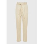 Γυναικείο cropped παντελόνι με ζώνη Εκρού FBL009-122-02 FUNKY BUDDHA - Image 5