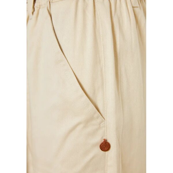FBL009-122-02_CHALK_7 Γυναικείο cropped παντελόνι με ζώνη Εκρού FBL009-122-02 FUNKY BUDDHA - Image 6