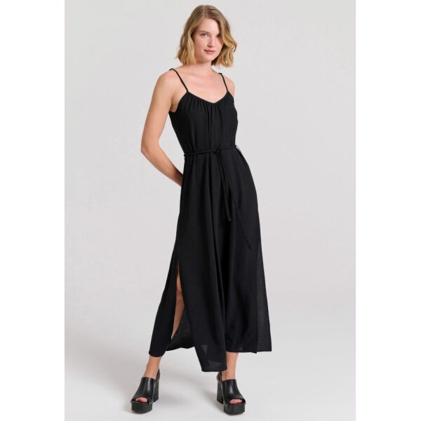 FBL009-127-13_BLACK_1 Γυναικείο Μάξι φόρεμα με πλαϊνά σκισίματα FBL009-127-13 FUNKY BUDDHA - Image 1