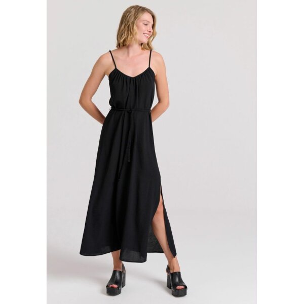 FBL009-127-13_BLACK_3 Γυναικείο Μάξι φόρεμα με πλαϊνά σκισίματα FBL009-127-13 FUNKY BUDDHA - Image 3