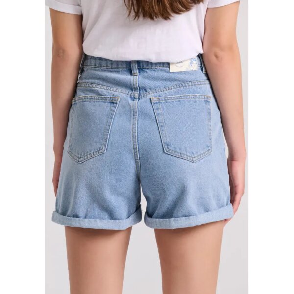 FBL009-168-03_LT_BLUE_4 Γυναικείο τζιν σορτς με ρεβέρ FUNKY BUDDHA  FBL009-168-03 - Image 3