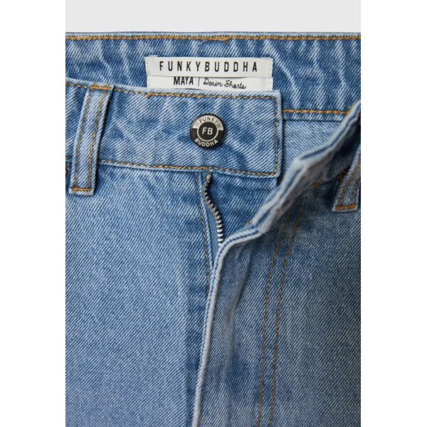 FBL009-168-03_LT_BLUE_7 Γυναικείο τζιν σορτς με ρεβέρ FUNKY BUDDHA  FBL009-168-03 - Image 6