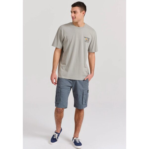 Ανδρική Μπλούζα FUNKY BUDDHA Relaxed fit FBM009-070-04 Γκρί - Image 3