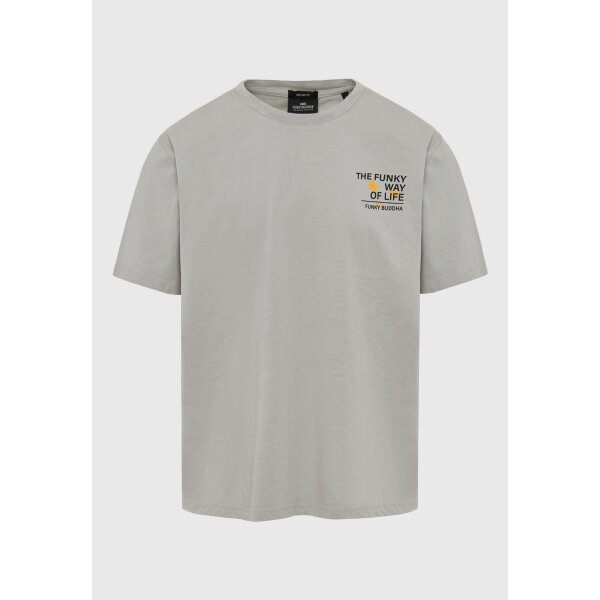 Ανδρική Μπλούζα FUNKY BUDDHA Relaxed fit FBM009-070-04 Γκρί - Image 1