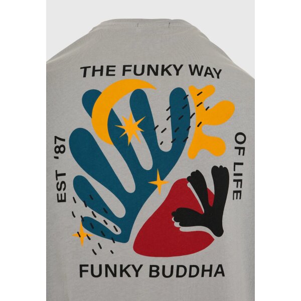 Ανδρική Μπλούζα FUNKY BUDDHA Relaxed fit FBM009-070-04 Γκρί - Image 6
