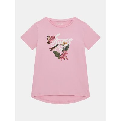 T-shirt με τριγωνικό λογότυπο Κορίτσι Ροζ GUESS J4GI13K6YW4-G6H8