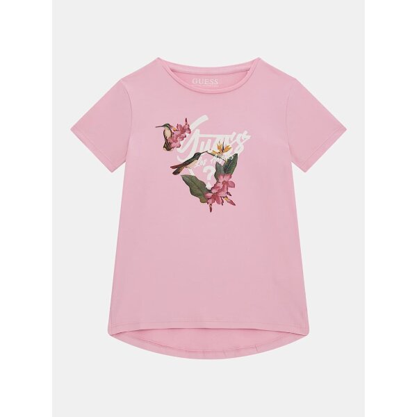 T-shirt με τριγωνικό λογότυπο Κορίτσι Ροζ GUESS  J4GI13K6YW4-G6H8 - Image 1