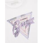 Ελαστικό t-shirt με λογότυπο με παγιέτες Κορίτσι Λεύκο GUESS J4GI21K6YW4-G011 - Image 3