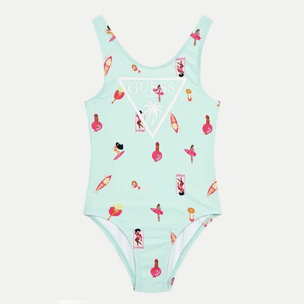 J4GZ40-MC052-F7HV-1 Παιδικό Ολόσωμο μαγιό με τριγωνικό λογότυπο GUESS  J4GZ40MC052-P7R5 - Image 2