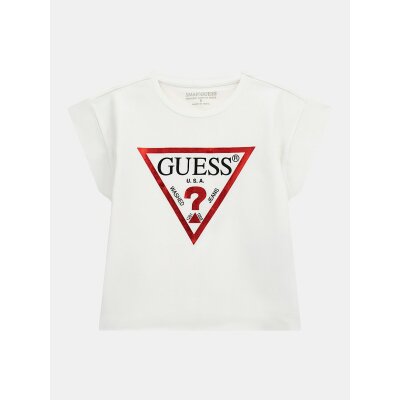 GUESS ΚΟΝΤΟΜΑΝΙΚΟ CROP ΜΑΚΟ T-SHIRT ΚΟΡΙΤΣΙ ΛΕΥΚΟ  J81I15J1311-TWHT