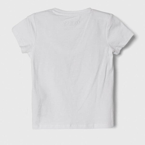 Μπλούζα με παγιέτες Guess με λογότυπο K4RI31K6YW1 λευκό - Image 2