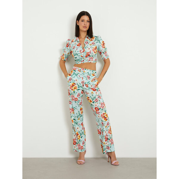 W4GB30WG4G0-P7NG-ALT1 Παντελόνι straight με φλοράλ στάμπα GUESS  W4GB30WG4G0 - Image 1