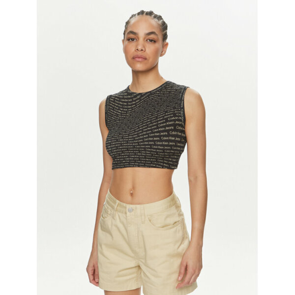 calvin-klein-jeans-top-j20j223163-mauro-slim-fit-0000303432928 Γυναικεία Μπλούζα -Τοπ J20J223163 Μαύρο Slim Fit  CALVIN KLEIN - Image 1