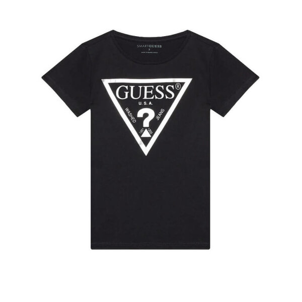ΚΟΝΤΟΜΑΝΙΚΟ  ΜΑΚΟ T-SHIRT ΚΟΡΙΤΣΙ ΜΑΥΡΟ GUESS   J73I56K8HM0-JBLK - Image 1