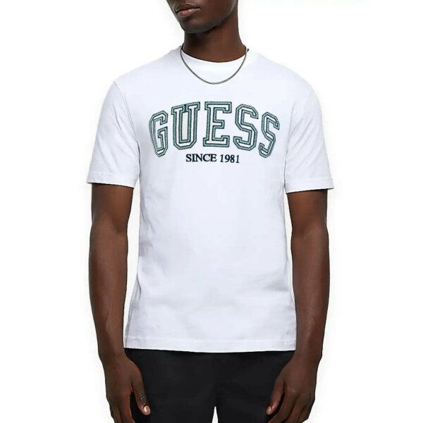 Ανδρική Μπλούζα GUESS M4GI62I3Z14 Λευκό - Image 3