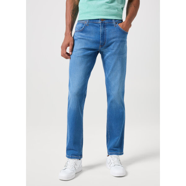 wrangler-greensboro-rustic-112352644 Ανδρικό Παντελόνι WRANLER Τζιν GREENSBORO 112352644 Μπλε Ανοιχτό - Image 1