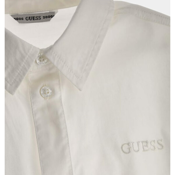 Παιδικό Πουκάμισο ποπλίνα Guess Αγόρι Λευκό N3YH04WE5W0-G011 - Image 3