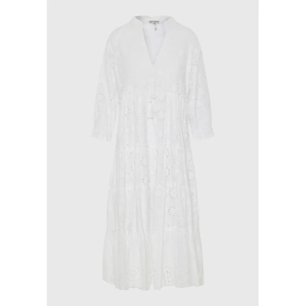 Γυναικείο Loose fit μάξι embroidery φόρεμα με βολάν FUNKY BUDDHA  FBL009-138-13 - Image 1