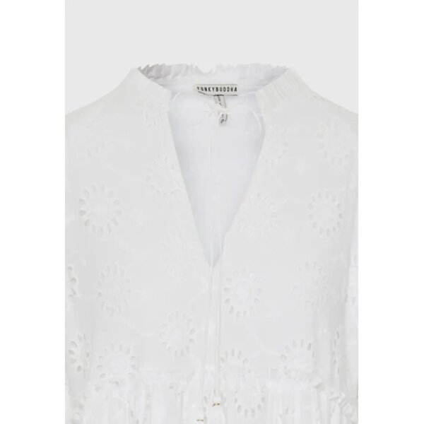 Γυναικείο Loose fit μάξι embroidery φόρεμα με βολάν FUNKY BUDDHA  FBL009-138-13 - Image 3