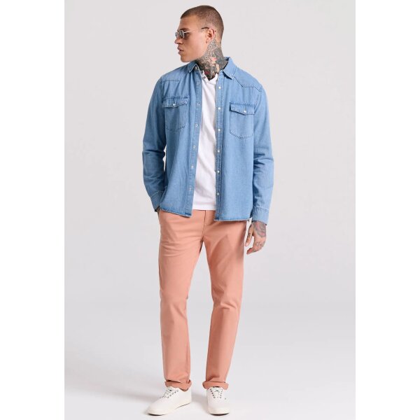 Ανδρικό Πουκάμισο Τζιν FUNKY BUDDHA FBM009-063-05 Μπλέ - Image 3