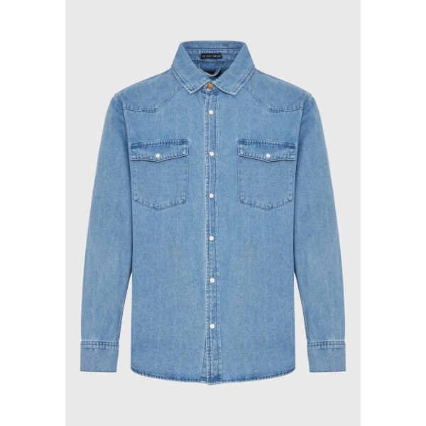 Ανδρικό Πουκάμισο Τζιν FUNKY BUDDHA FBM009-063-05 Μπλέ - Image 1