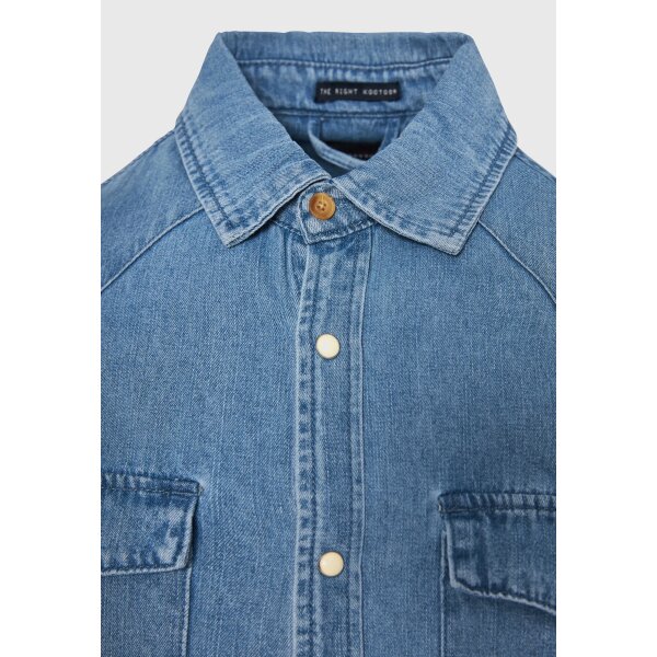 Ανδρικό Πουκάμισο Τζιν FUNKY BUDDHA FBM009-063-05 Μπλέ - Image 8