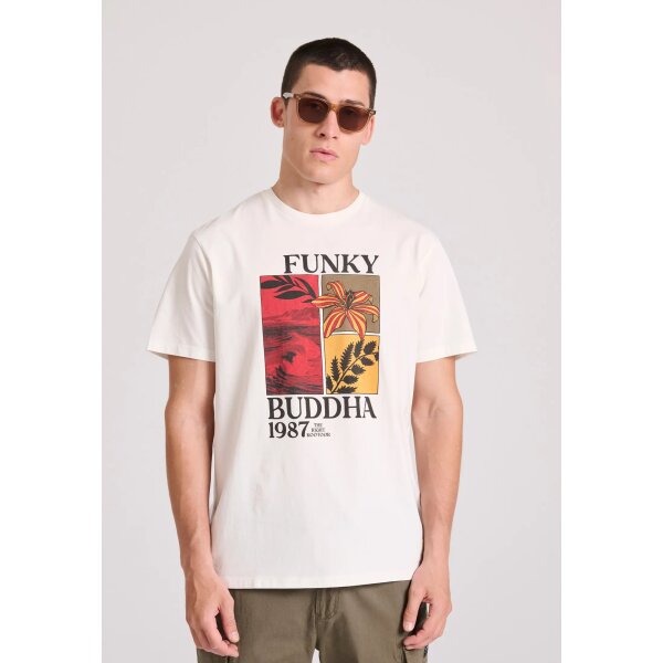 FBM009-064-04_OFF_WHITE_1 Ανδρική Μπλούζα FUNKY BUDDHA FBM009-064-04 Λευκό - Image 1