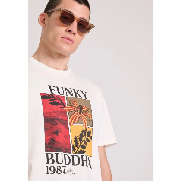 Ανδρική Μπλούζα FUNKY BUDDHA FBM009-064-04 Λευκό - Image 3