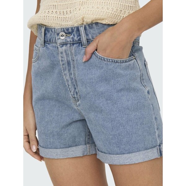 ONLY_SpringSummer2023_3621593_15230571_6 ΓΥΝΑΙΚΕΙΟ MOM DNM SHORTS ONLVEGA HW NOOS 15230571 LIGHT BLUE - Image 1