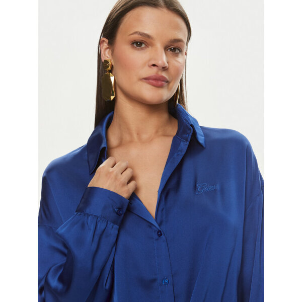 guess-poukamiso-w3gh93-wd8g2-mple-regular-fit-0000303746643 (3) Γυναικείο Guess Πουκάμισο W3GH93 WD8G2 Μπλε Regular Fit - Image 4
