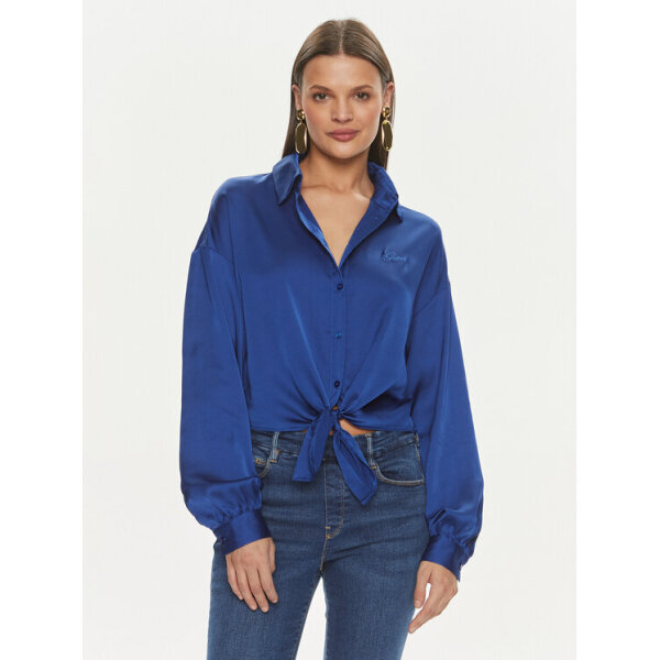 guess-poukamiso-w3gh93-wd8g2-mple-regular-fit-0000303746643 Γυναικείο Guess Πουκάμισο W3GH93 WD8G2 Μπλε Regular Fit - Image 1