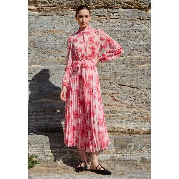 Γυναικείο Φόρεμα πλισέ με λουλούδια Desirre  08.40018 - Image 1