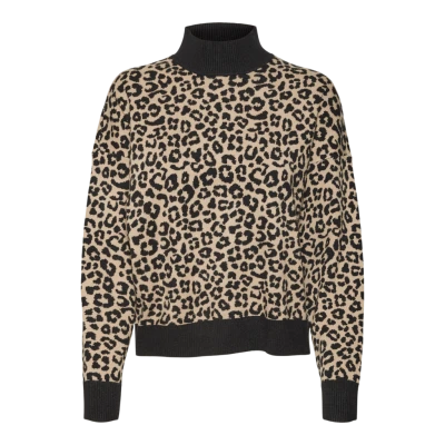 ΓΥΝΑΙΚΕΙΟ ΠΟΛΟΥΛΟΒΕΡ ANIMAL PRINT ΜΑΥΡΟ  VERO MODA 10314460