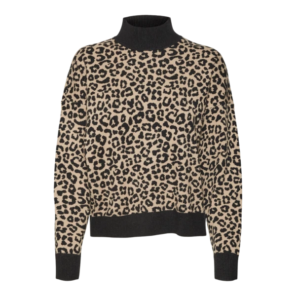 ΓΥΝΑΙΚΕΙΟ ΠΟΛΟΥΛΟΒΕΡ ANIMAL PRINT ΜΑΥΡΟ  VERO MODA 10314460 - Image 1