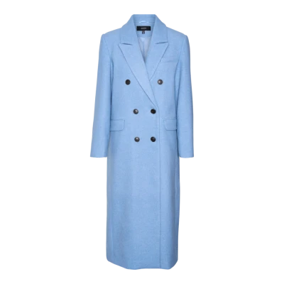 ΓΥΝΑΙΚΕΙΟ ΠΑΛΤΟ ΜΑΛΛΙΝΟ  ΜΑΚΡΥ ΜΠΛΕ VERO MODA 10315484