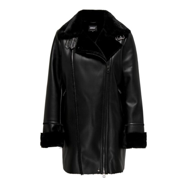 ΓΥΝΑΙΚΕΙΟ ΠΑΛΤΟ ΔΕΡΜΑΤΙΝΗ ΜΑΥΡΟ ONLY 15325995 - Image 1