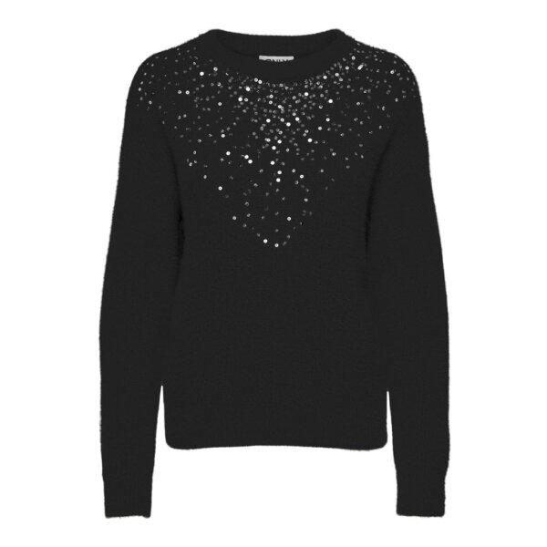 ΓΥΝΑΙΚΕΙΟ ΠΟΥΛΟΒΕΡ ΠΛΕΧΤΟ ΜΑΥΡΟ ONLY 15327595 - Image 1