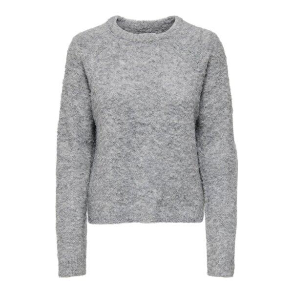 15331235_4582652_front ΓΥΝΑΙΚΕΙΟ ΠΟΥΛΟΒΕΡ ΠΛΕΧΤΟ ΓΚΡΙ ONLY 15331235 - Image 1