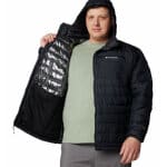 Ανδρικό Μπουφάν COLUMBIA PLUS SIZE 2086942 POWDER LITE Μαύρο - Image 2