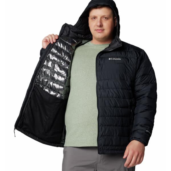 2086942-010-2 Ανδρικό Μπουφάν COLUMBIA PLUS SIZE 2086942 POWDER LITE Μαύρο - Image 2