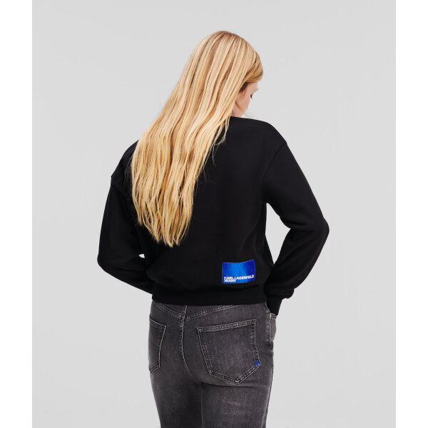 Γυναικεία Μπλούζα Φούτερ KARL LAGERFELD JEANS REGULAR LOGO 240J1807 Μαύρο - Image 3