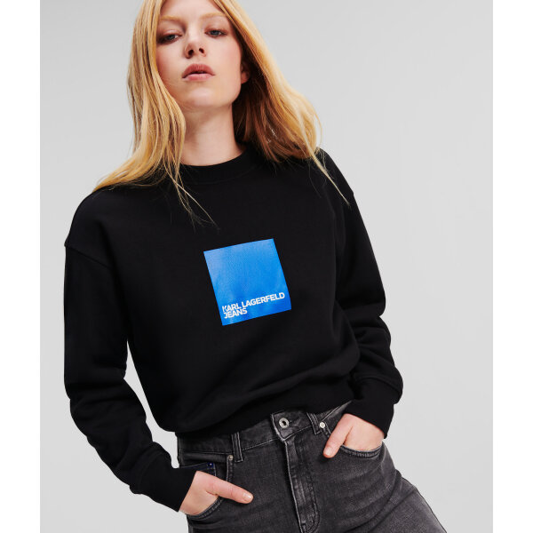 Γυναικεία Μπλούζα Φούτερ KARL LAGERFELD JEANS REGULAR LOGO 240J1807 Μαύρο - Image 4