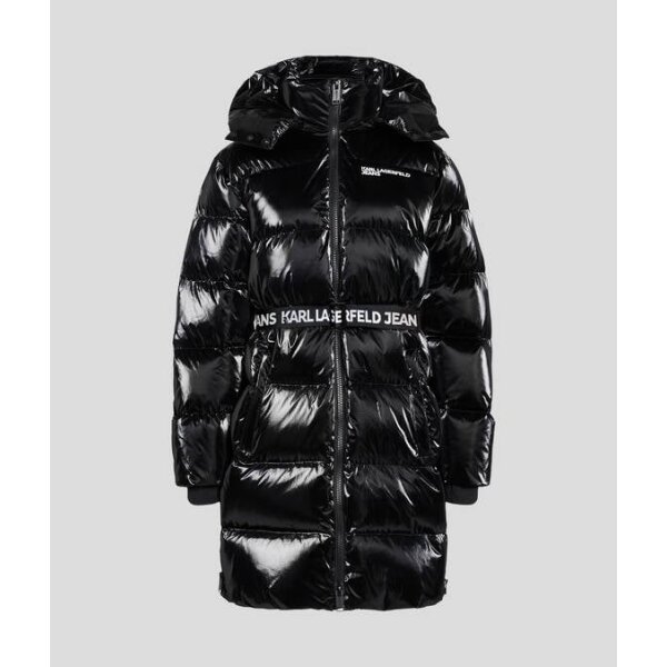 Γυναικείο Μπουφάν KARL LAGERFELD JEANS LONG BELTED PUFFER 246J1506 Μαύρο - Image 5