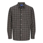 Ανδρικό Πουκάμισο Φανέλα Comfort Fit JACK & JONES 12260776 Καφέ