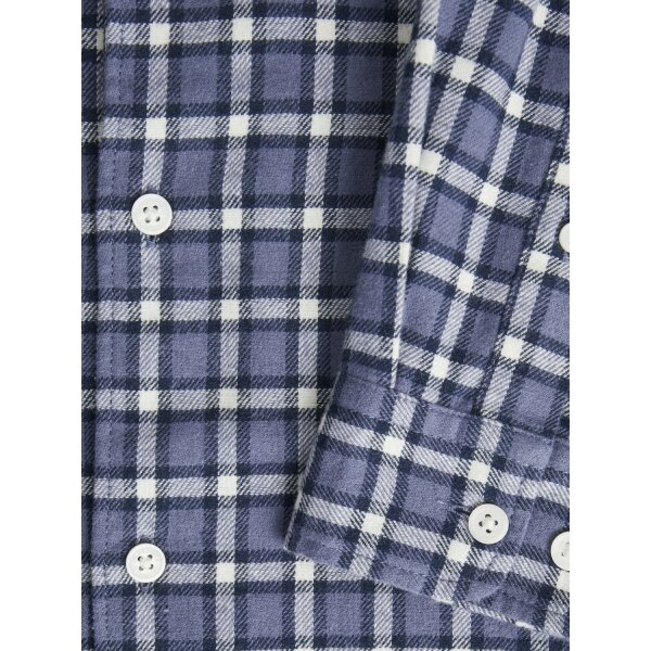 Ανδρικό Πουκάμισο Φανέλα Comfort Fit  JACK & JONES 12260776 Μπλε - Image 3