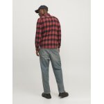 Ανδρικό Πουκάμισο Φανέλα Καρό JACK & JONES 12258425 Κόκκινο Μαύρο - Image 4