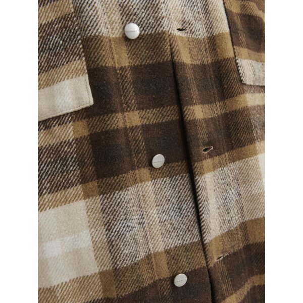 Ανδρικό Πουκάμισο Φανέλα OVERSHIRT  JACK & JONES 12260658 Μπέζ Καφέ - Image 2